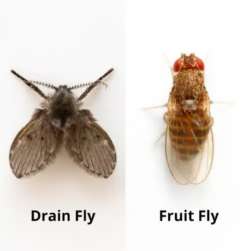 drain fly vs fruit fly