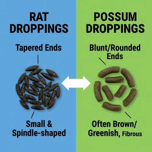 Possum Droppings vs. Rat Droppings