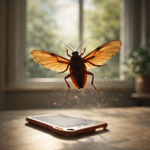 Flying Cockroach in House