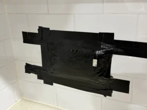 sealed rodent entry hole in kitchen wall pest control Sydney