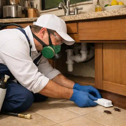 Placement of Cockroach Poison Bait
