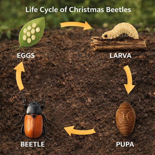 Life Cycle of Christmas Beetle
