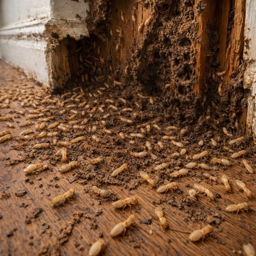Live termites found during remodeling