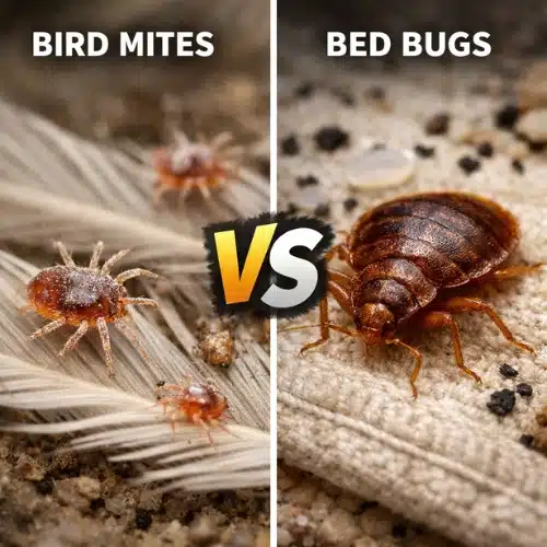 Comparison between bed bug and bird mites