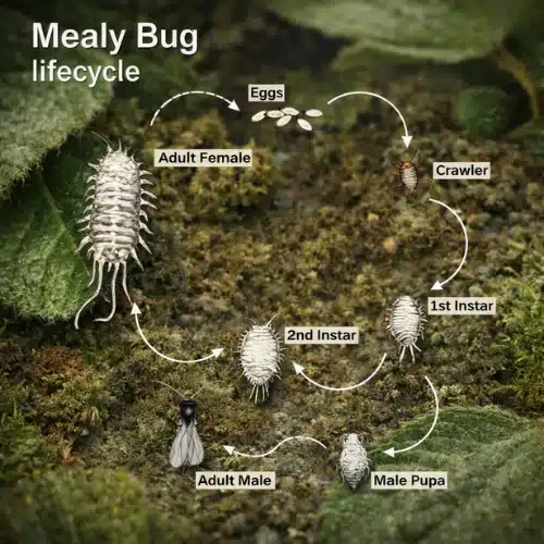 Mealy Bugs Lifecycle