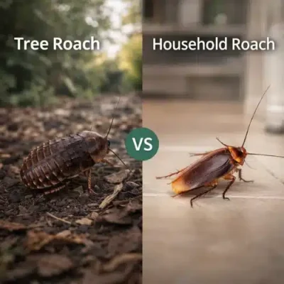 Tree Roach vs Common House Roach