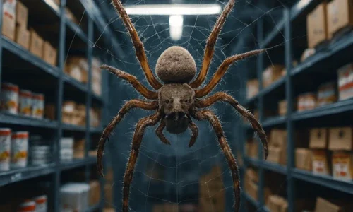 spider in warehouse