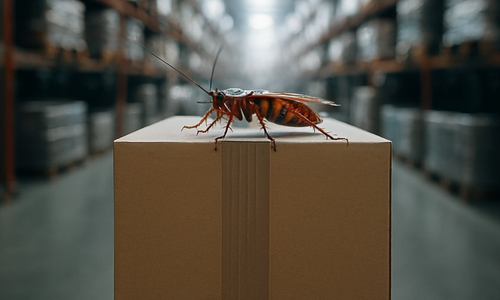cockroach in warehouse